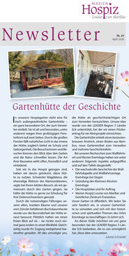 Newsletter Marien-Hospiz Louise von Marillac Nr. 24 April 2026