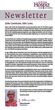 Newsletter Marien-Hospiz Louise von Marillac